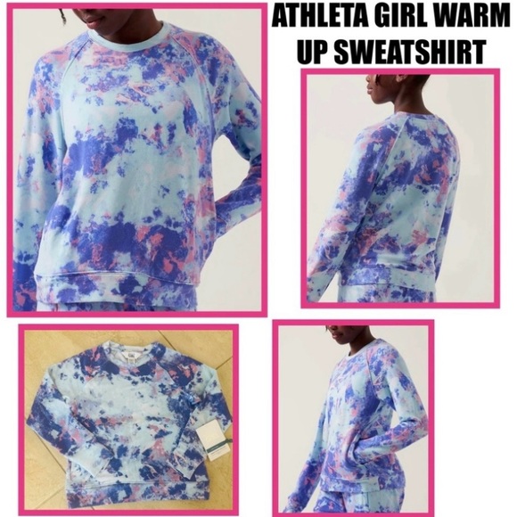 ATHLETA GIRL WARM UP PRINTED SWEATSHIRT - Picture 1 of 11